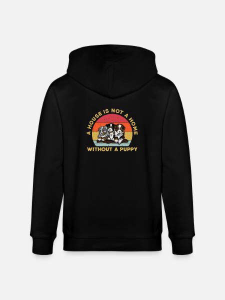 Puppy lovers - Stanley/Stella CULTIVATOR  Unisex Organic Hooded Jacket - black