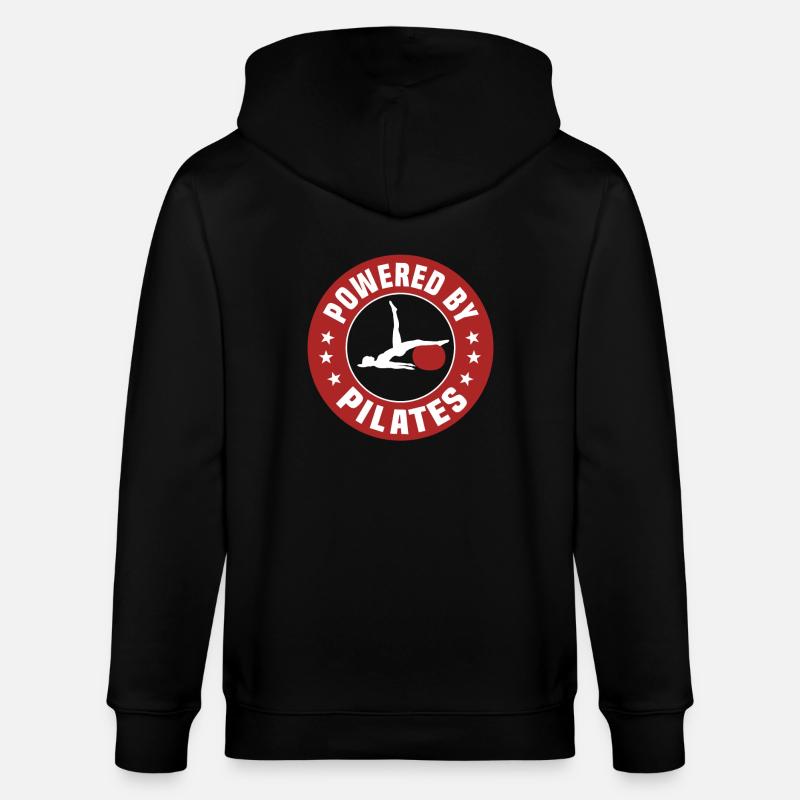Powered by Pilates - Stanley/Stella CULTIVATOR  Unisex Organic Hooded Jacket - black
