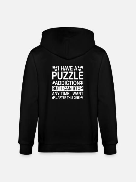 Funny Puzzle Lover Gift - Stanley/Stella CULTIVATOR Unisex Organic Hooded Jacket - black