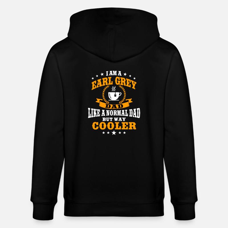 Earl Grey Papa Gift - Stanley/Stella CULTIVATOR  Unisex Organic Hooded Jacket - black