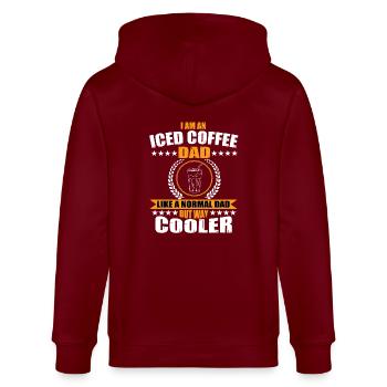 Iced Coffee Dad - Stanley/Stella CULTIVATOR  Unisex Organic Hooded Jacket - burgundy - Back - Anna (173cm)