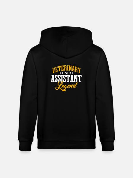 Veterinarian assistant legend - Stanley/Stella CULTIVATOR Unisex Organic Hooded Jacket - black