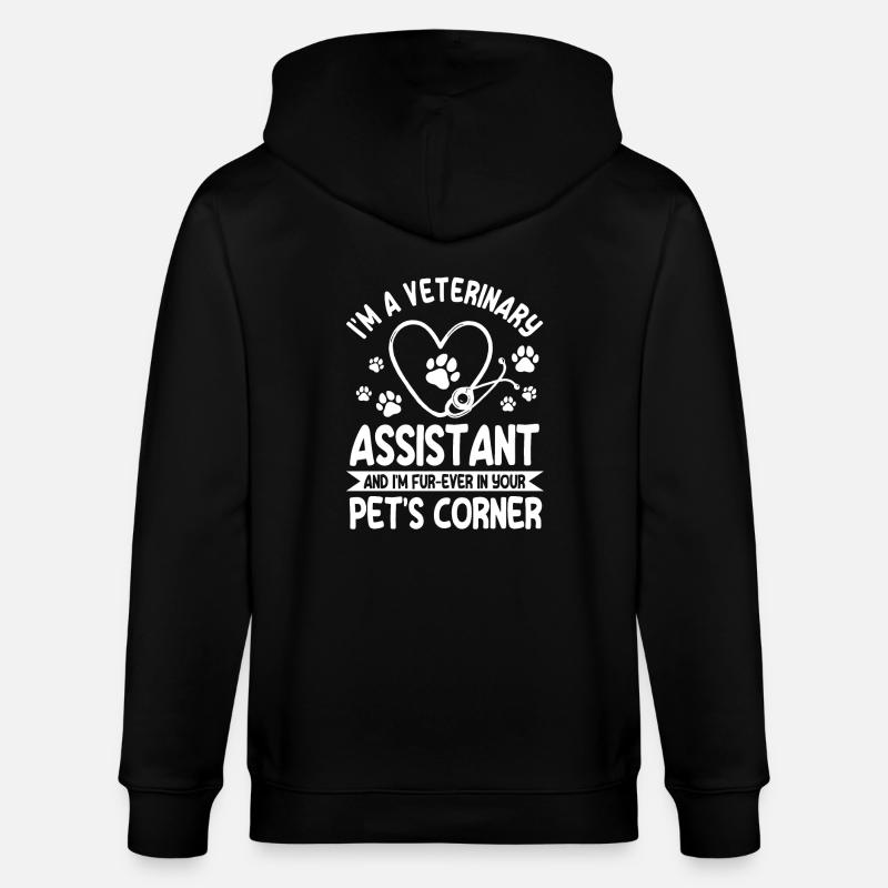 Veterinärassistentin - Stanley/Stella Unisex Bio-Kapuzenjacke CULTIVATOR  - Schwarz