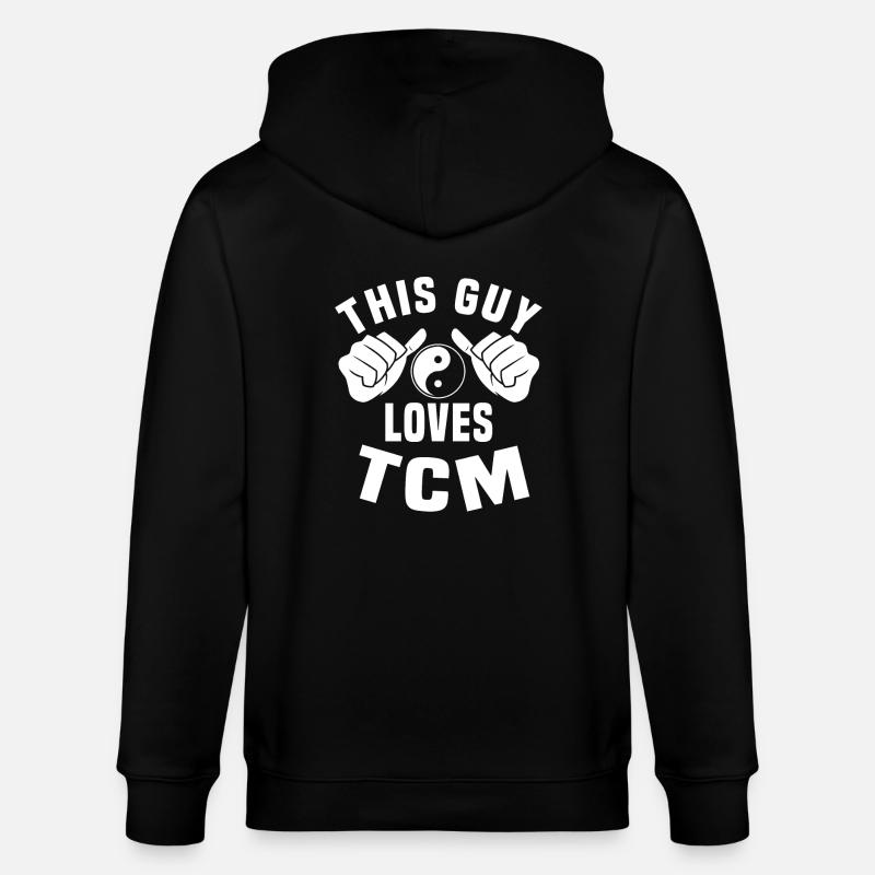 This guy loves tcm - Stanley/Stella CULTIVATOR Unisex Organic Hooded Jacket - black