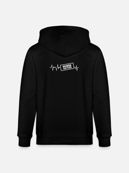 Nurse heartbeat - Stanley/Stella CULTIVATOR  Unisex Organic Hooded Jacket - black