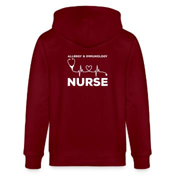 Allergie & Immunologie Krankenschwester - Stanley/Stella Unisex Bio-Kapuzenjacke CULTIVATOR  - Burgunderrot - Hinten - Anna (173cm)