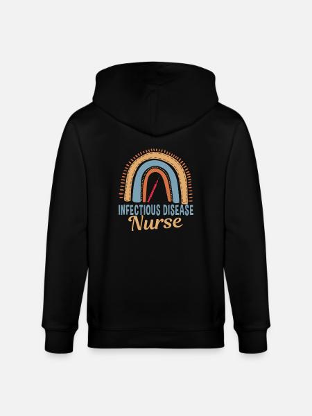 Nurse Infectiology Rainbow - Stanley/Stella CULTIVATOR  Unisex Organic Hooded Jacket - black