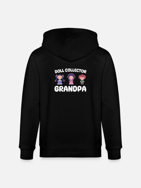 Doll collector grandpa - Stanley/Stella CULTIVATOR Unisex Organic Hooded Jacket - black