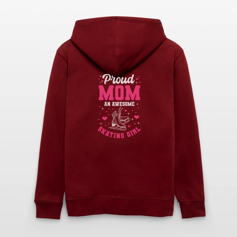 Stolze Mutter Eislaufenden Mädchen Stanley/Stella Unisex Bio-Kapuzenjacke CULTIVATOR 