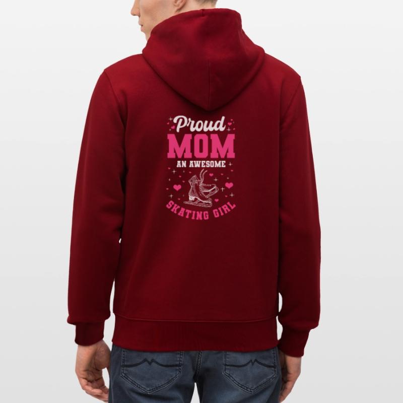 Stolze Mutter Eislaufenden Mädchen Stanley/Stella Unisex Bio-Kapuzenjacke CULTIVATOR 