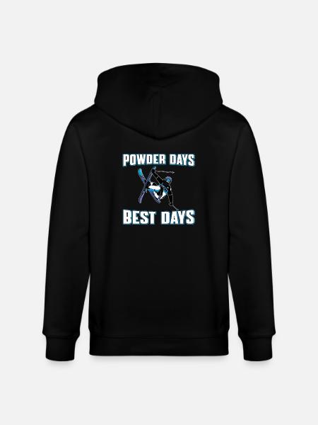 Funny freestyle skier saying - Stanley/Stella CULTIVATOR Unisex Organic Hooded Jacket - black