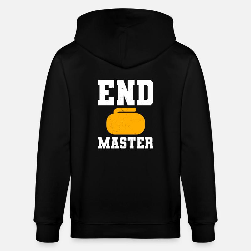 Endmaster - Curling Design - Stanley/Stella CULTIVATOR Unisex Organic Hooded Jacket - black