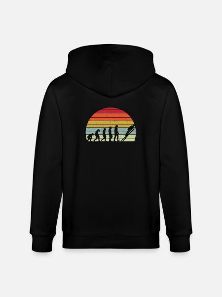 Ski Jumping Evolution - Stanley/Stella CULTIVATOR Unisex Organic Hooded Jacket - black