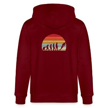 Ski Jumping Evolution - Stanley/Stella CULTIVATOR  Unisex Organic Hooded Jacket - burgundy - Back - Anna (173cm)