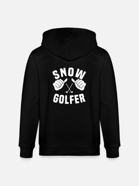 Snow Golfer T-Shirt - Stanley/Stella CULTIVATOR  Unisex Organic Hooded Jacket - black