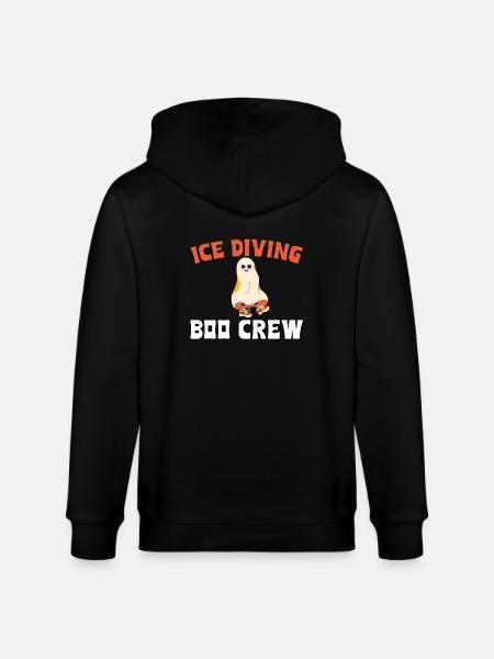 Ice Diving Boo Crew Halloween - Stanley/Stella CULTIVATOR  Unisex Organic Hooded Jacket - black