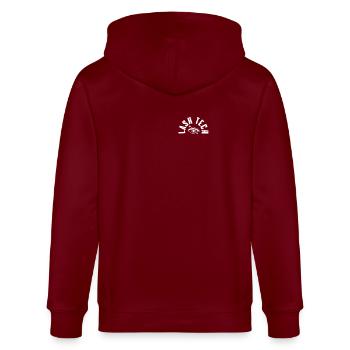 Eyelash Technician Bag Design - Stanley/Stella CULTIVATOR  Unisex Organic Hooded Jacket - burgundy - Back - Anna (173cm)