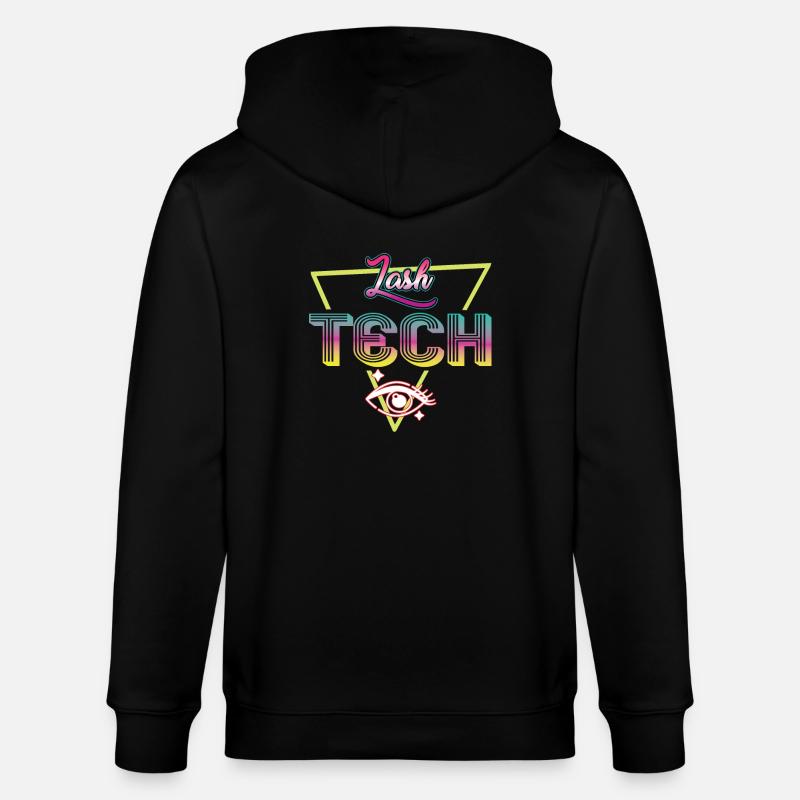 80s Lash Tech Retro Outfit - Stanley/Stella CULTIVATOR  Unisex Organic Hooded Jacket - black