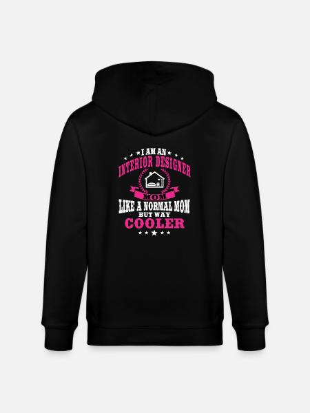 Funny Interior Designer Mom - Stanley/Stella CULTIVATOR  Unisex Organic Hooded Jacket - black