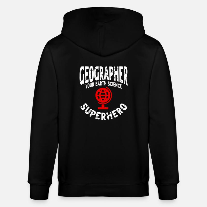 Conception de géographe drôle - Veste à capuche bio CULTIVATOR Stanley/Stella Unisexe - noir