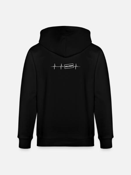 Pelmeni Heartbeat - Stanley/Stella CULTIVATOR Unisex Organic Hooded Jacket - black