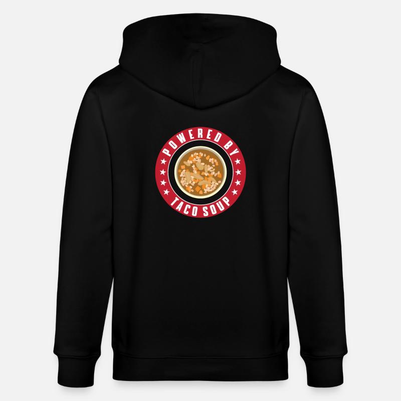 Powered By Taco Soup - Stanley/Stella Unisex Bio-Kapuzenjacke CULTIVATOR  - Schwarz