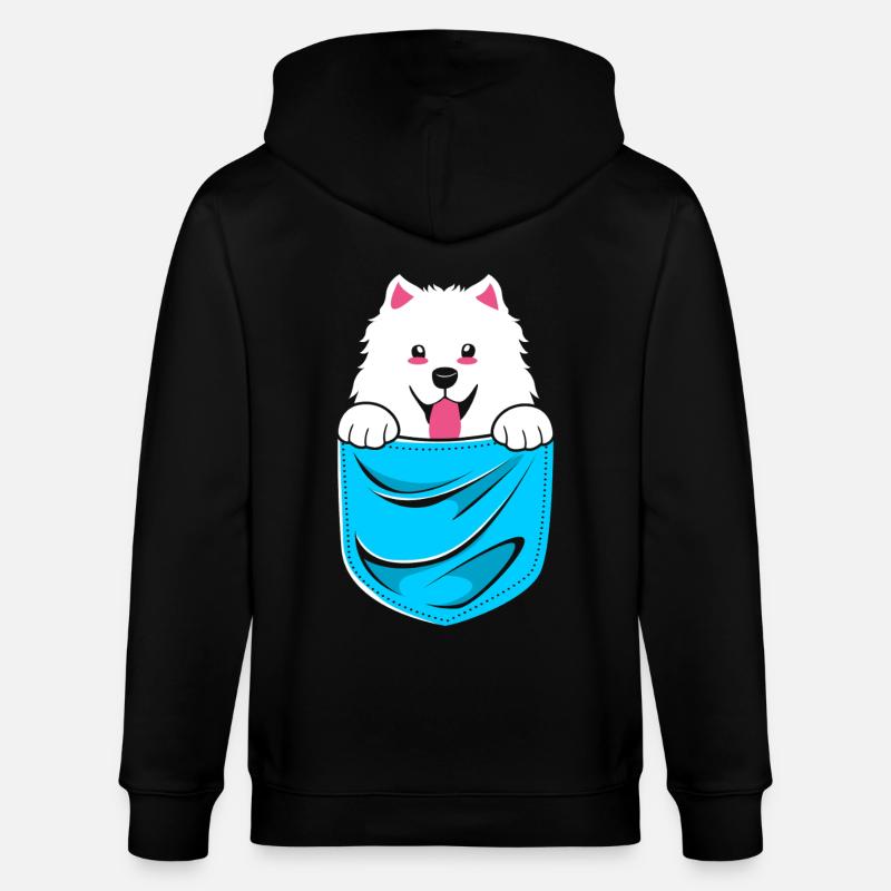 Samojede - Stanley/Stella Unisex Bio-Kapuzenjacke CULTIVATOR  - Schwarz