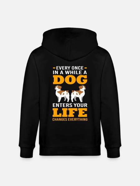 Brittany Dog Brittany Dog - Stanley/Stella CULTIVATOR Unisex Organic Hooded Jacket - black