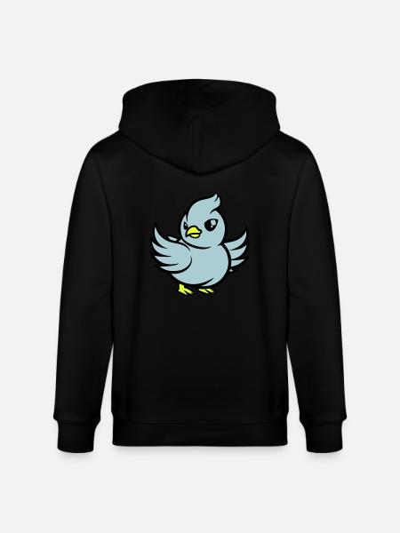 Pigeon Comic - Stanley/Stella CULTIVATOR  Unisex Organic Hooded Jacket - black