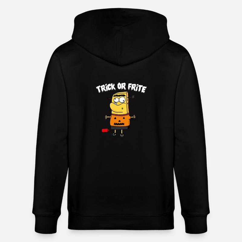 TRICK ODER POMMES WEISS - Stanley/Stella Unisex Bio-Kapuzenjacke CULTIVATOR  - Schwarz