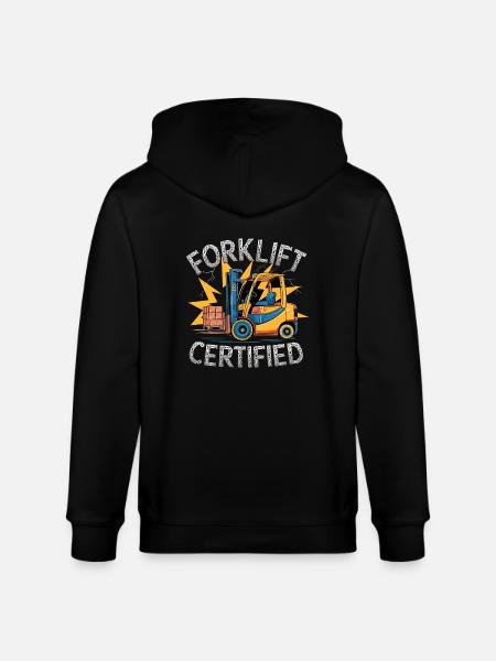 Forklift Certified Gabelstapler - Stanley/Stella Unisex Bio-Kapuzenjacke CULTIVATOR - Schwarz