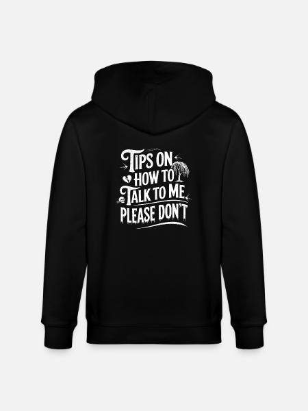 Introverted and conversation-free - Stanley/Stella CULTIVATOR Unisex Organic Hooded Jacket - black