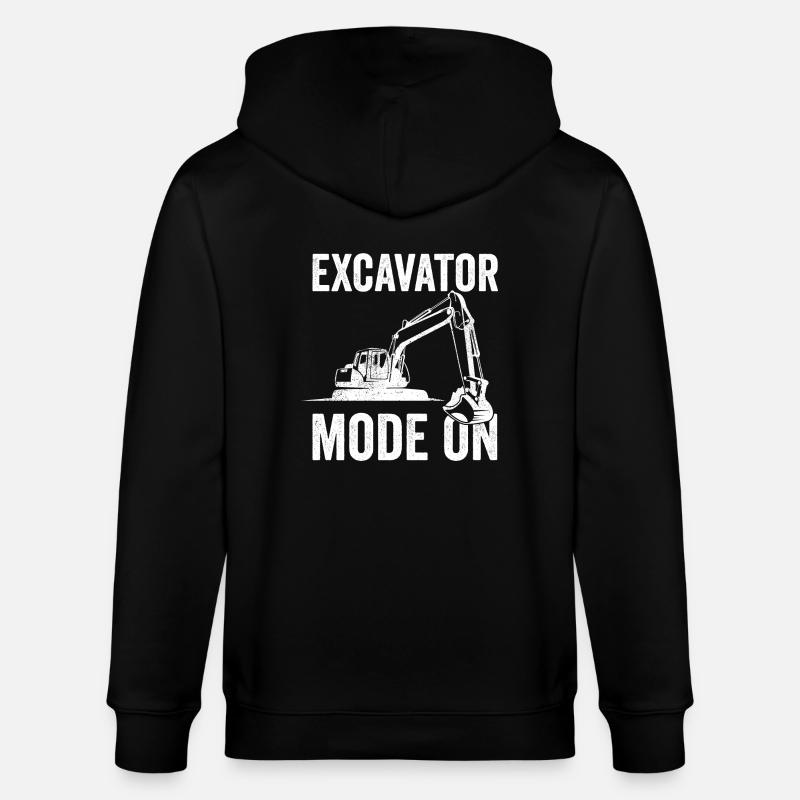 Ouvrier du bâtiment excavatrice - Veste à capuche bio CULTIVATOR Stanley/Stella Unisexe - noir