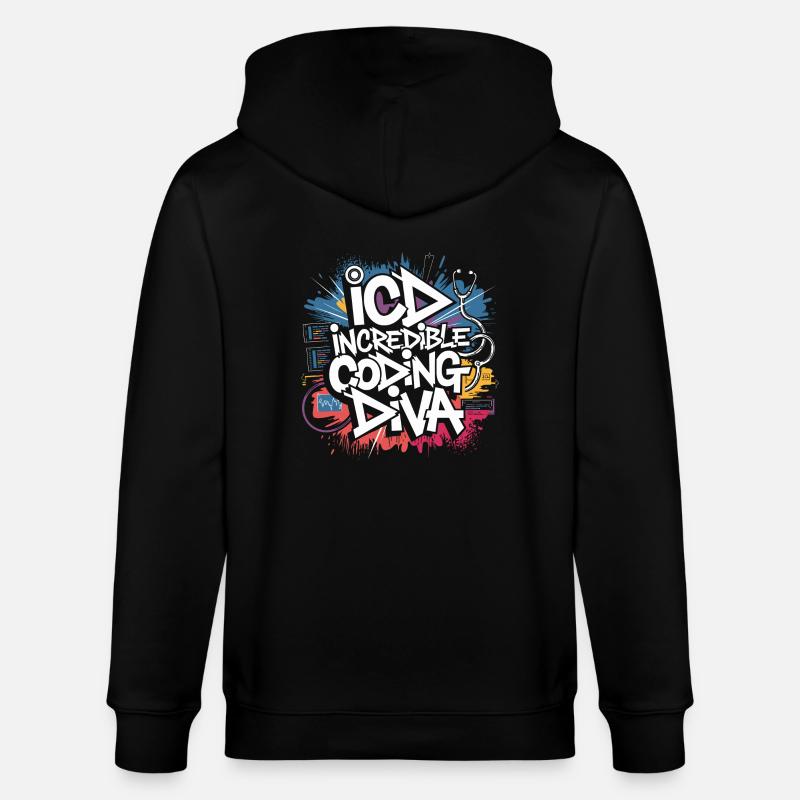 Passionate coding - Stanley/Stella CULTIVATOR  Unisex Organic Hooded Jacket - black