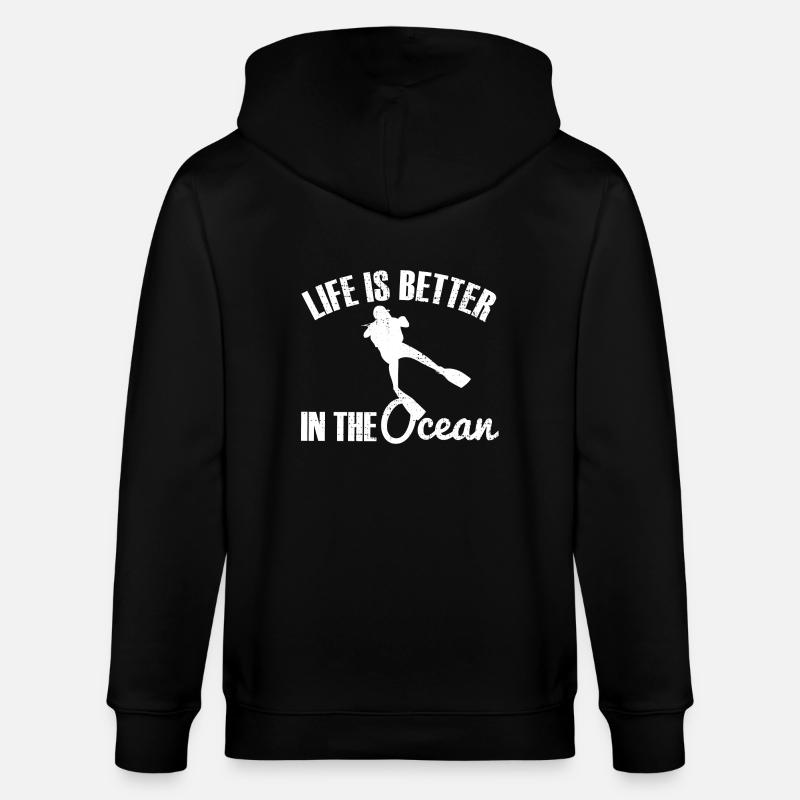 Plongée plongée - Veste à capuche bio CULTIVATOR Stanley/Stella Unisexe - noir