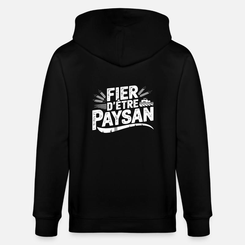 Paysan et fier - Veste à capuche bio CULTIVATOR Stanley/Stella Unisexe - noir
