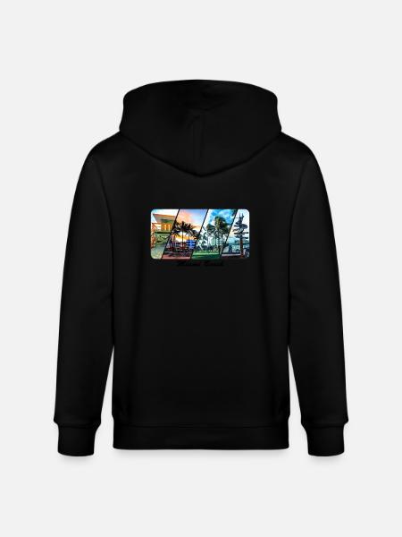 Miami Beach - Stanley/Stella CULTIVATOR  Unisex Organic Hooded Jacket - black
