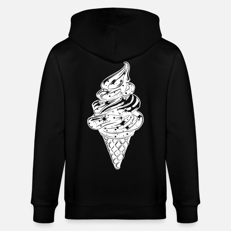 Eis Skizze - Stanley/Stella Unisex Bio-Kapuzenjacke CULTIVATOR - Schwarz
