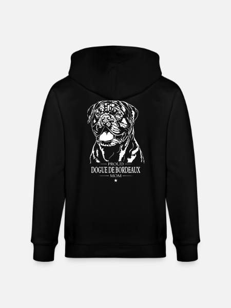 Dogue de Bordeaux Mamma Cane Cane Wilsigns - Felpa con cappuccio ecologica unisex CULTIVATOR di Stanley/Stella - nero
