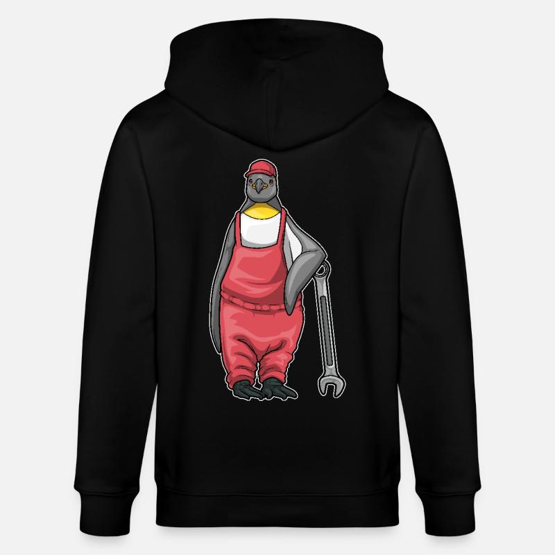 Clé mécanique Penguin - Veste à capuche bio CULTIVATOR Stanley/Stella Unisexe - noir