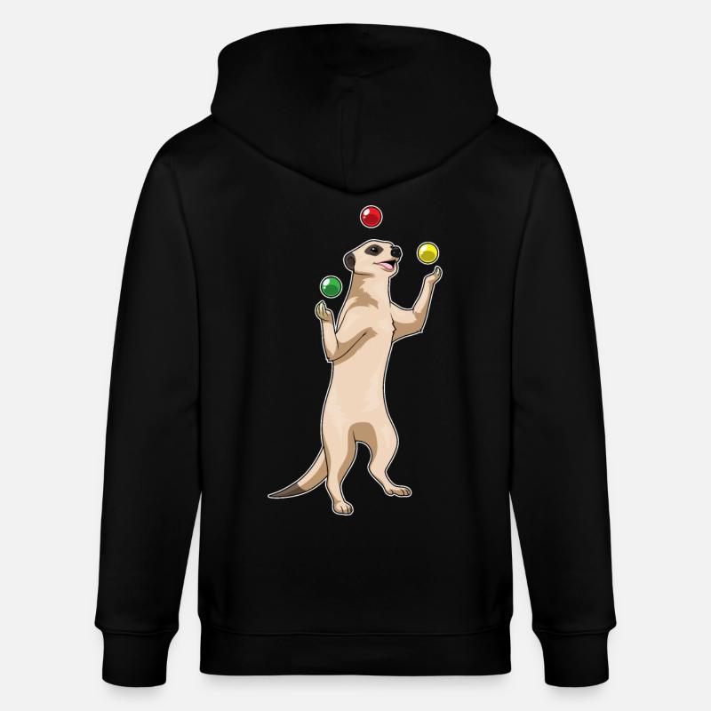 Jongleur de suricate jonglant - Veste à capuche bio CULTIVATOR Stanley/Stella Unisexe - noir