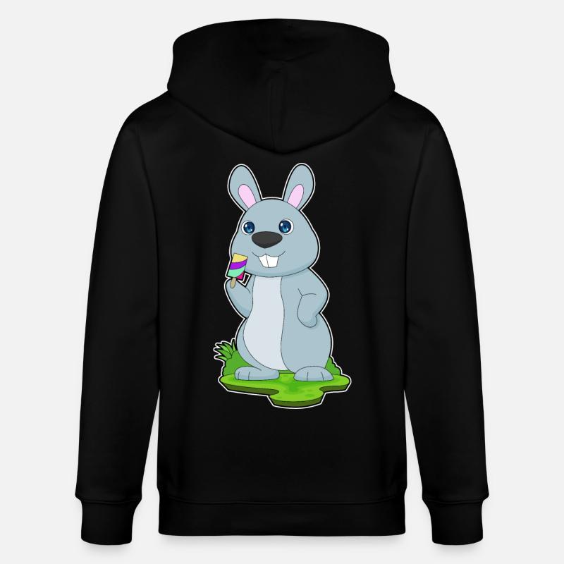 Popsicles lapin - Veste à capuche bio CULTIVATOR Stanley/Stella Unisexe - noir