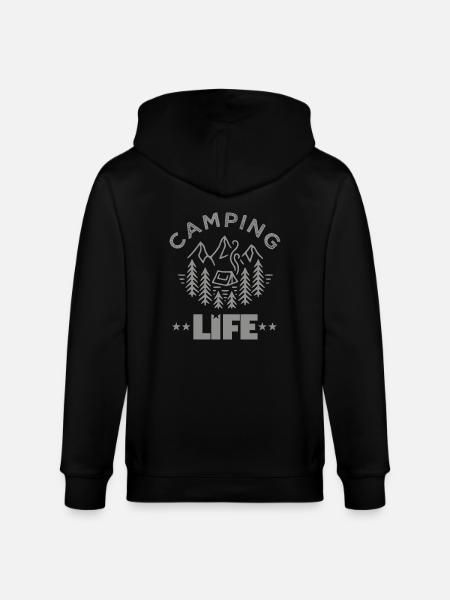 Camping Life - Stanley/Stella CULTIVATOR Unisex Organic Hooded Jacket - black