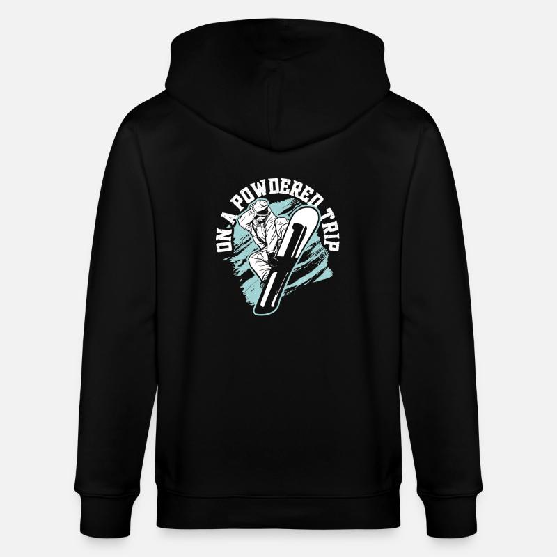 On a Powdered trip - Stanley/Stella Unisex Bio-Kapuzenjacke CULTIVATOR  - Schwarz