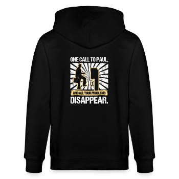 Un appel à Paul et tous vos problèmes disparaissent - Veste à capuche bio CULTIVATOR Stanley/Stella Unisexe - noir - Dos - Anna (173cm)