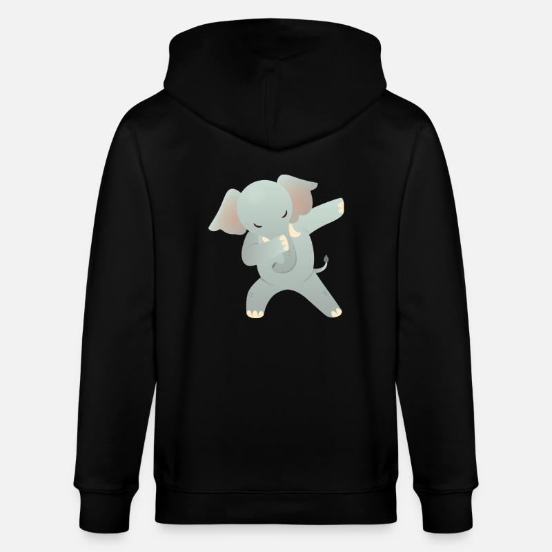 Elephant Dab Dance - Cool Gift - Stanley/Stella Unisex Bio-Kapuzenjacke CULTIVATOR  - Schwarz