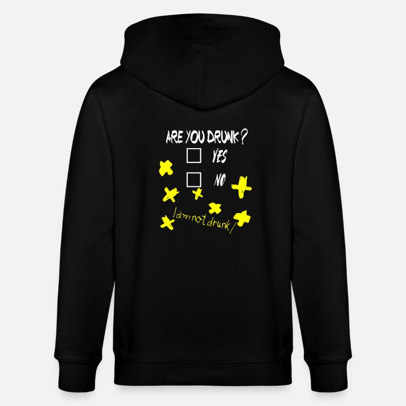 I am not Drunk - Veste à capuche bio CULTIVATOR Stanley/Stella Unisexe - noir