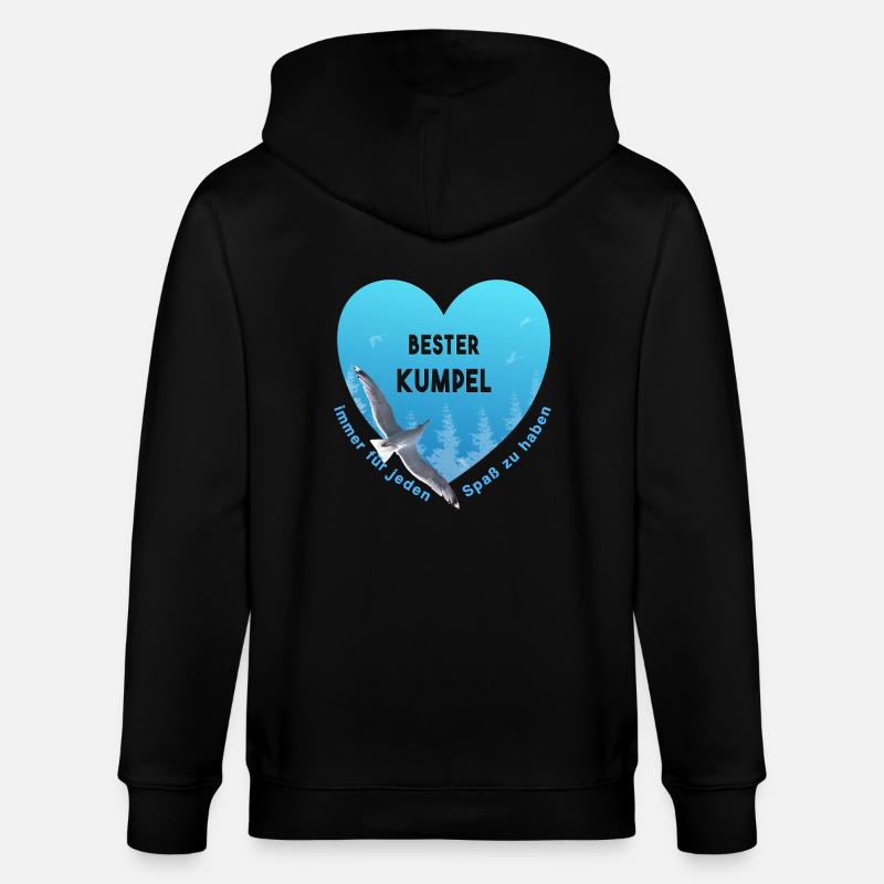 bester Kumpel - Stanley/Stella Unisex Bio-Kapuzenjacke CULTIVATOR  - Schwarz