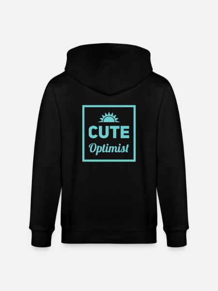Babysprüche - cute optimist - Stanley/Stella Unisex Bio-Kapuzenjacke CULTIVATOR  - Schwarz