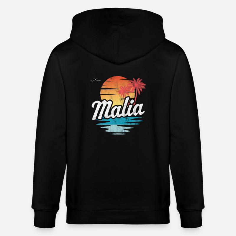 Malia - Stanley/Stella Unisex Bio-Kapuzenjacke CULTIVATOR - Schwarz